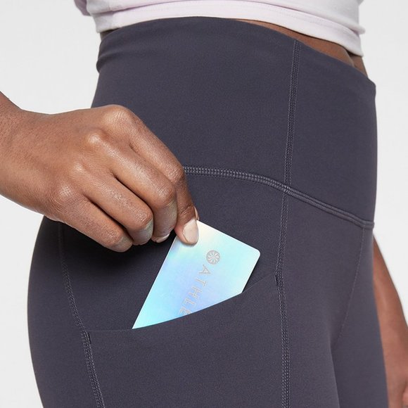 Athleta Salutation Stash Pocket Powervita Full Length - Slate - Picture 3 of 6